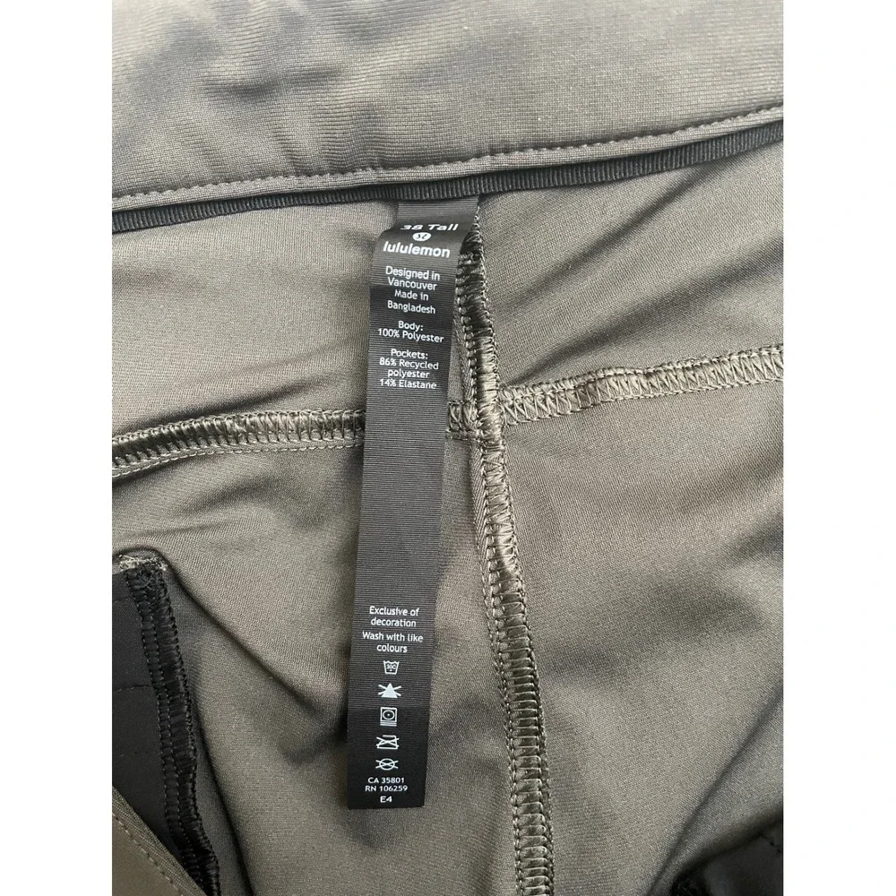 Lululemon ABC Pants Mens 38 Tall Gray Stretch Wicking Golf 5 Pocket 35